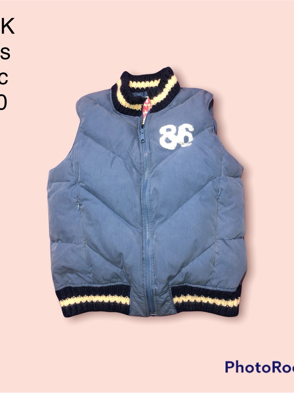 Vintage Victorias Secret PINK Blue Puffer Vest